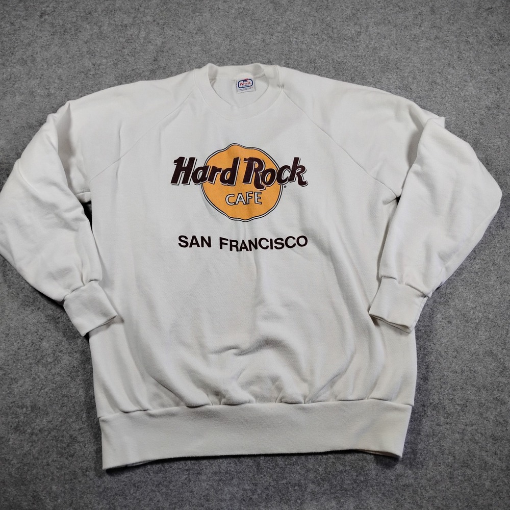 Vintage Hard Rock Cafe San Francisco Sweatshirt Mens XL White Anvil Made in USA